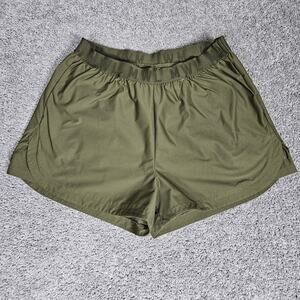 Madewell Shorts Womens Large Green MWL Allways Pull On Kale Twill 3" Inseam